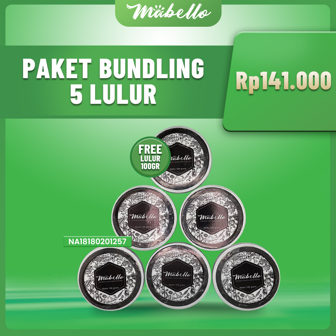 Mabello Paket Bundling 5 lulur 100gr 