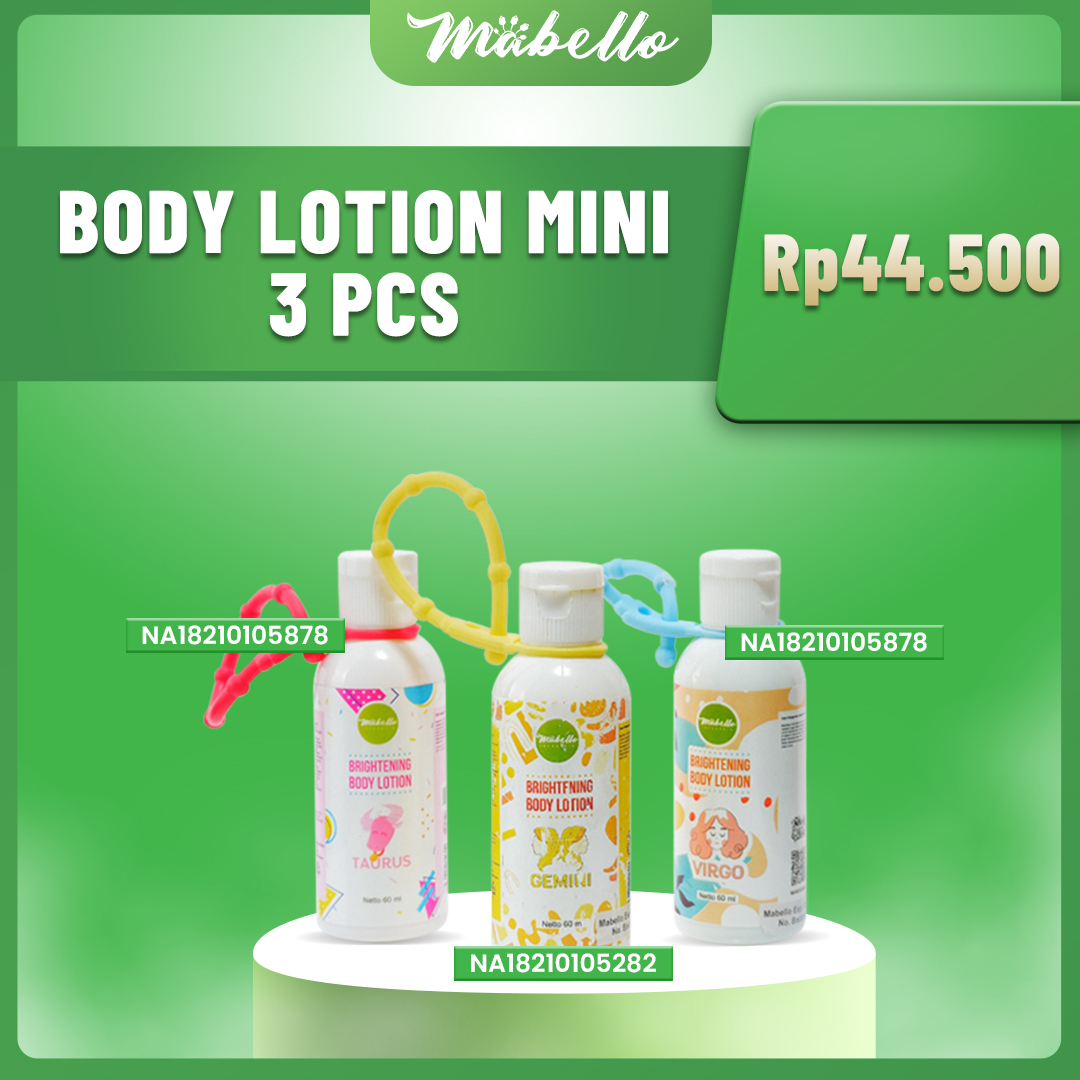 Mabello 3Pcs Brightening Bodylotion Mabello Mini 60ml 