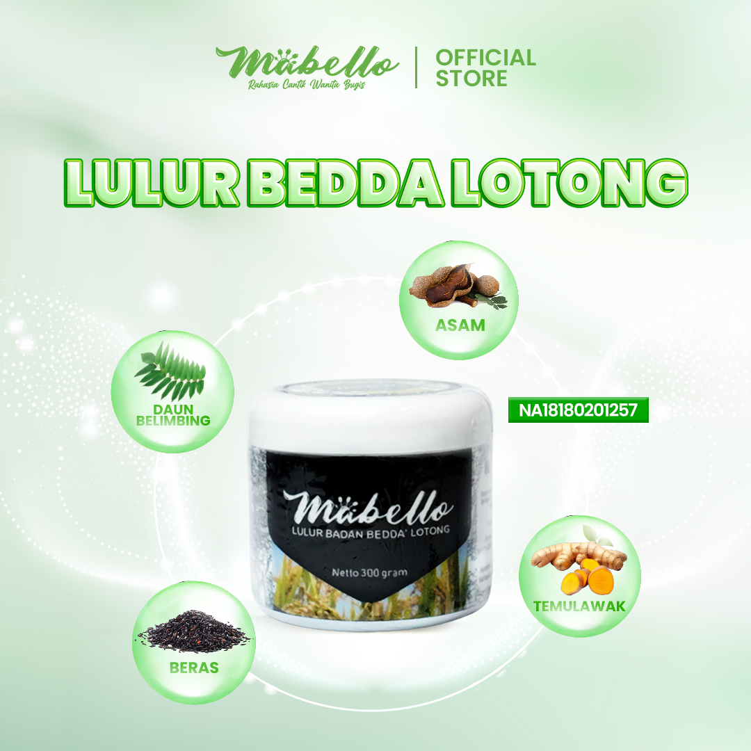 Mabello Lulur Beddalotong Original 300gr 